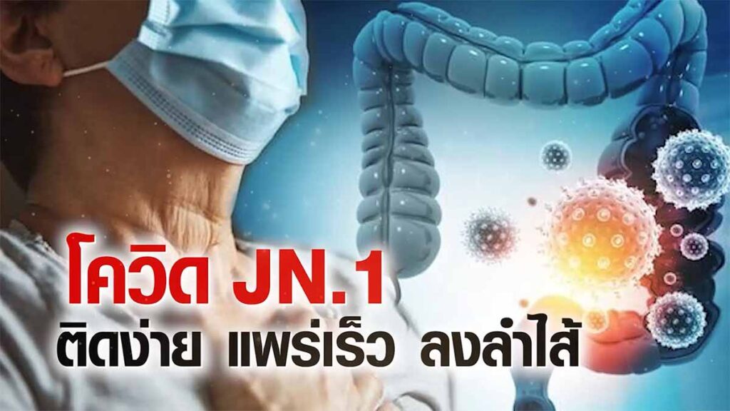 โควิดสายพันธุ์ใหม่ JN.1 ติดง่าย แพร่เร็ว ลงลำไส้